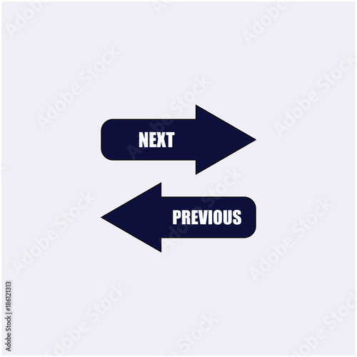 Next Previous Button Vector Template Design