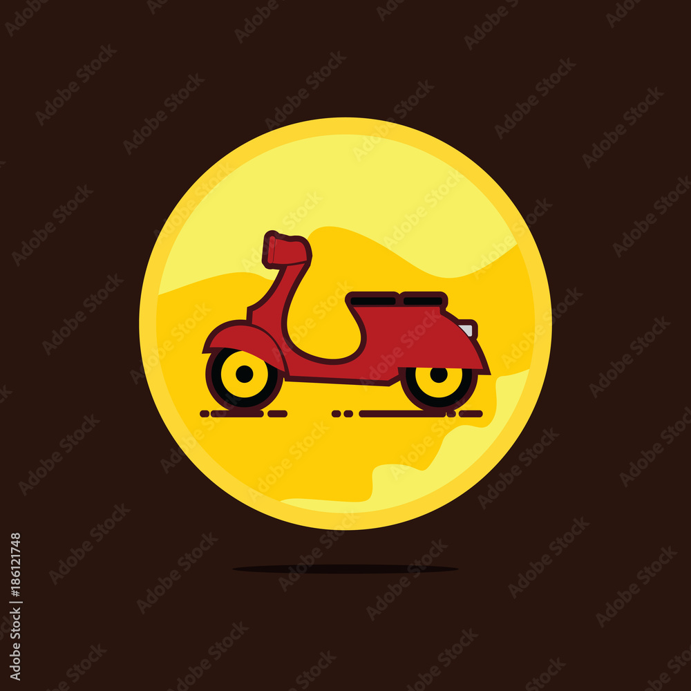 Scooter Vector Template Design Scooter Vector Template Design