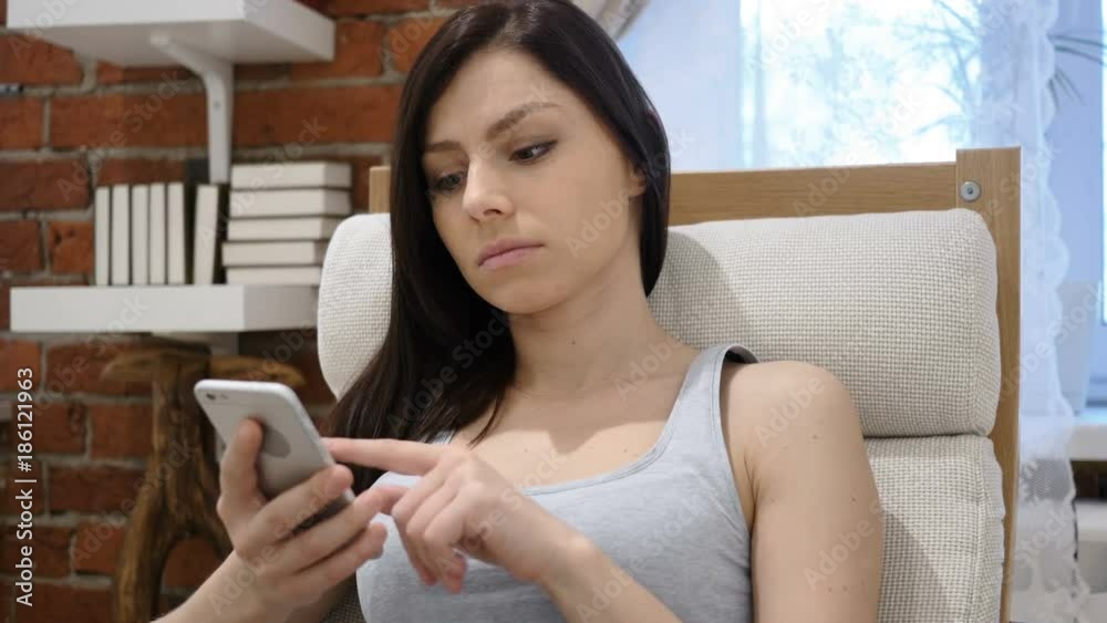 Woman Browsing Online on Smartphone, internet Woman Browsing Online on Smartphone, internet