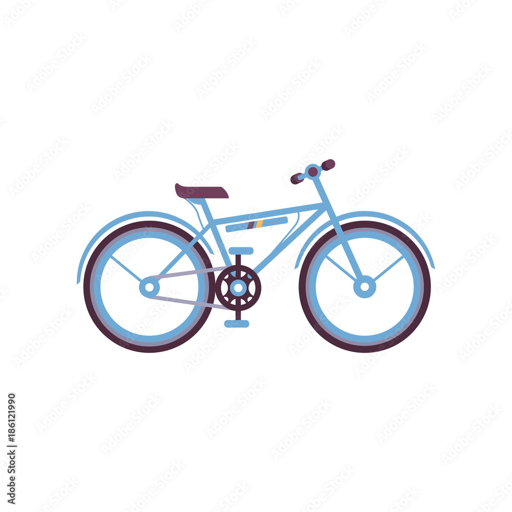 Fototapeta premium Niebieski rower, ilustracja wektorowa nowoczesny rower