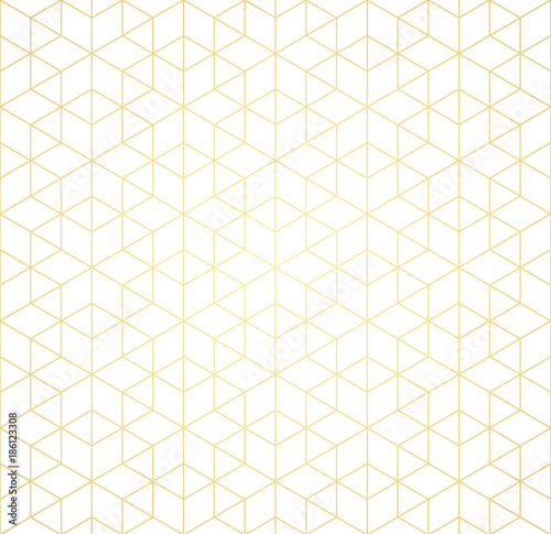 Geometric pattern of intersecting lines on a white background. Golden gradient. Abstract background for your design. Vector.