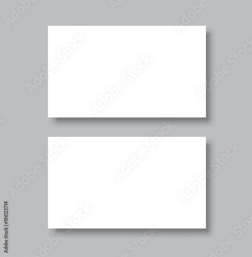 Two business card with shadow mockup cover template