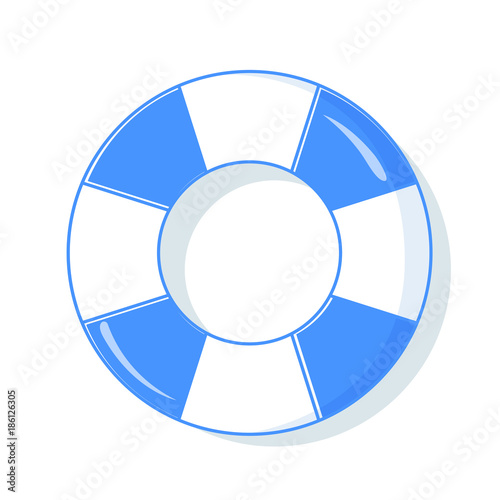 Colorful swim rings icon set isolated on white background. Vector illustration