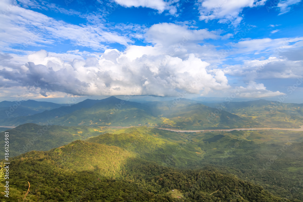 beautiful sunrise and View Point in Thailand
