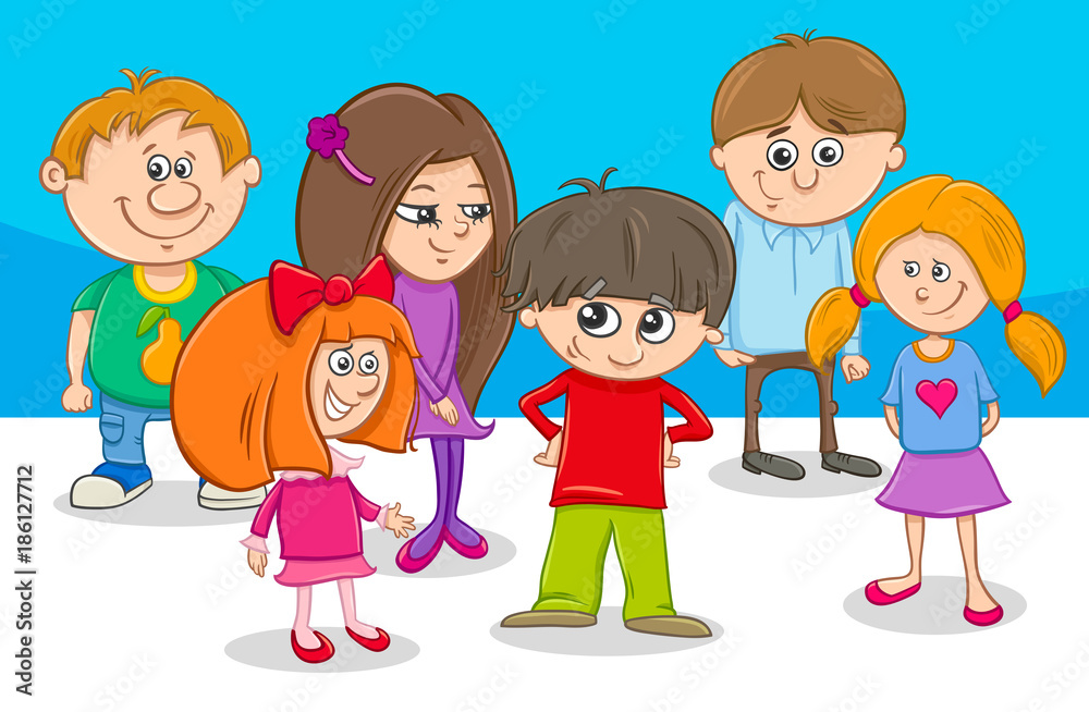 kid characters group cartoon illustration kid characters group cartoon illustration