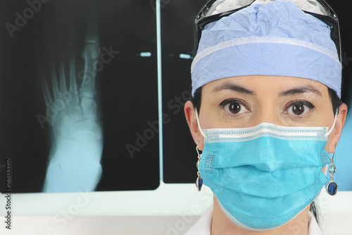 Surgeon with X-rays