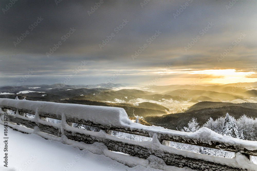Zima na Jaworzynie Krynickiej,Beskid Sądecki