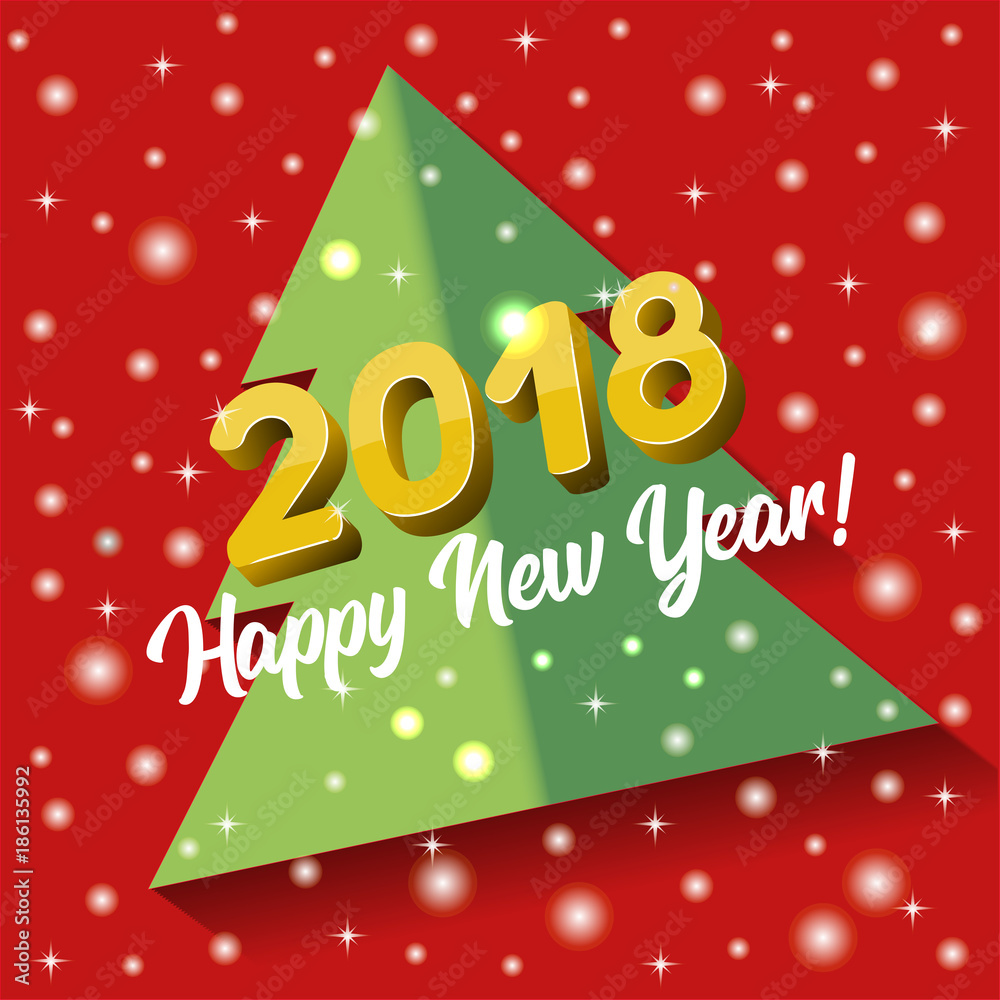Vector 2018 Happy New Year background