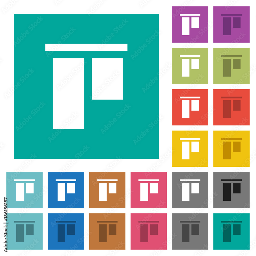 Align to top square flat multi colored icons Align to top square flat multi colored icons