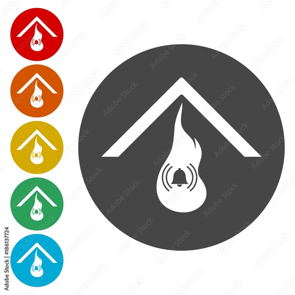 Fire warning icon Fire warning icon