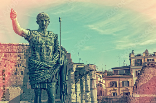 Statue of Augustus in the Forum - Rome, Italy