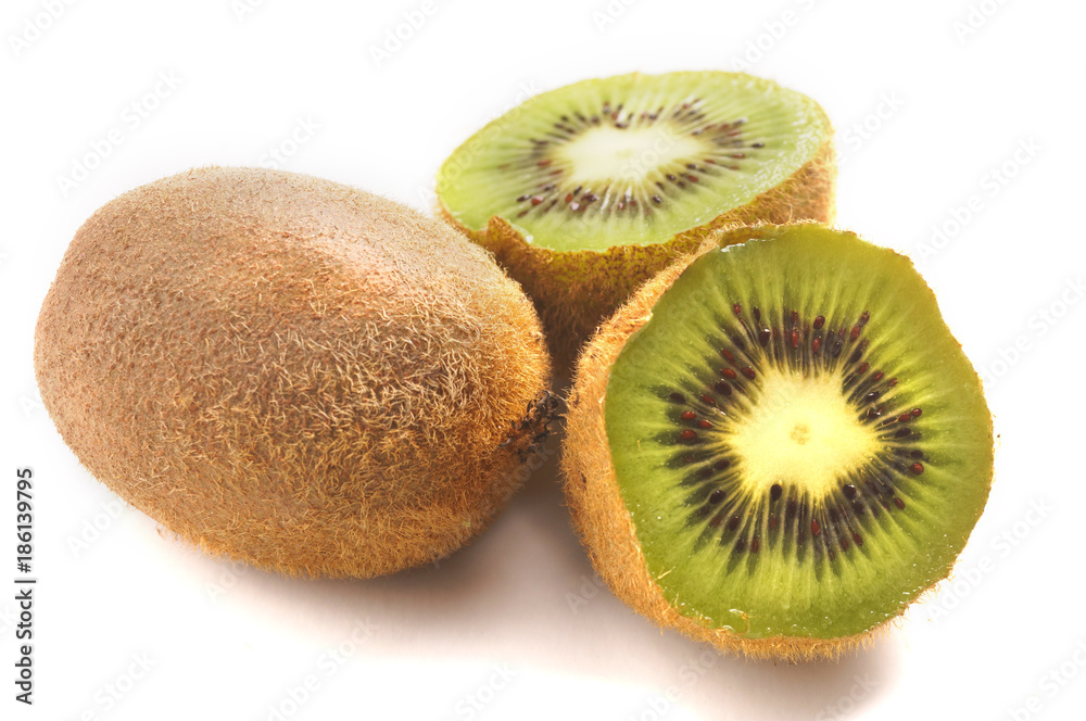 Kiwi on white background