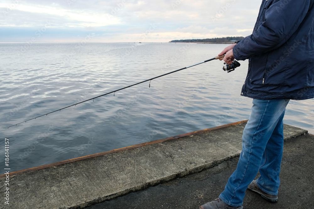 fishermen catch fish on the pier fishermen catch fish on the pier