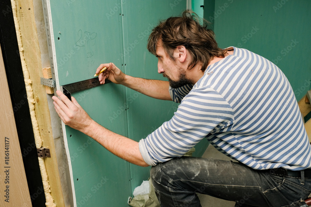workers make repairs in the apartment workers make repairs in the apartment
