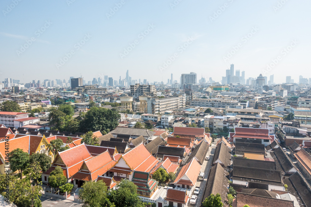 View of Bangkok from the Golden Mount at Wat Saket