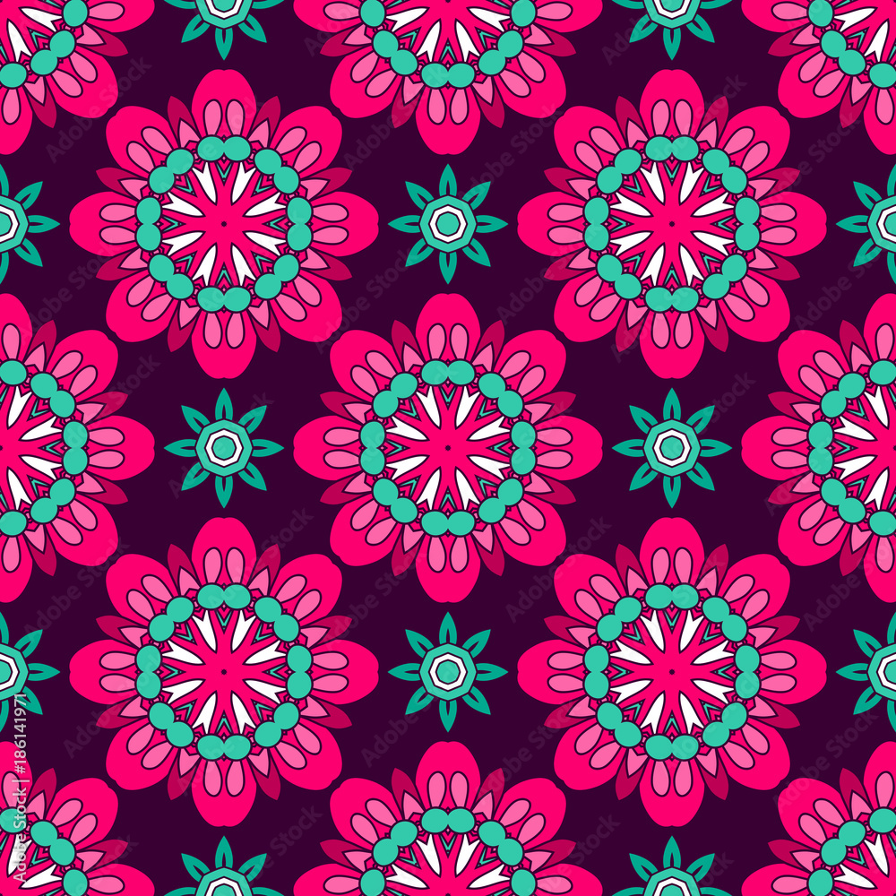 Abstract stylized floral seamless pattern. Hand drawn vector illustration Abstract stylized floral seamless pattern. Hand drawn vector illustration