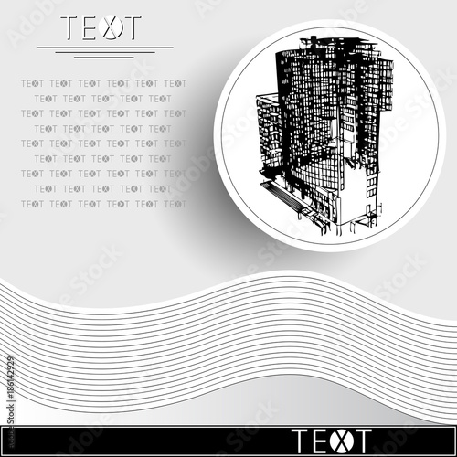 Graphic illustration with decorative architecture 9_3