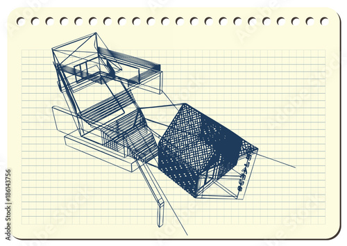 Graphic illustration with decorative architecture 15_2