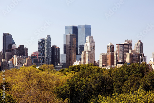 A view of NYC skyline from central park