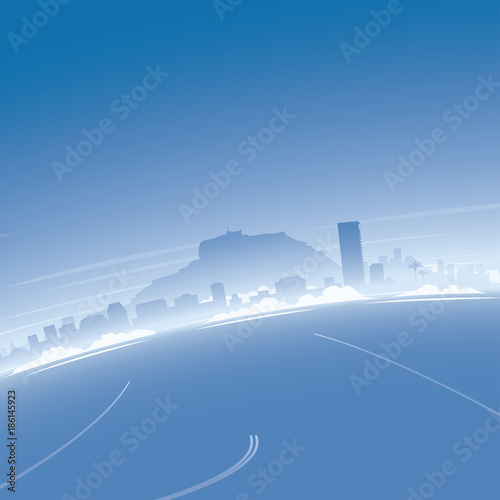 Alicante Skyline Aerial View