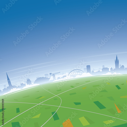 Glasgow Skyline Aerial View