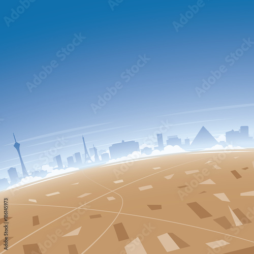 Las Vegas Skyline Aerial View
