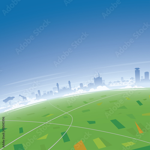 Nairobi Skyline Aerial View