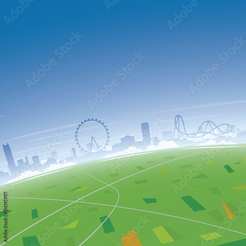 Orlando Skyline Aerial View