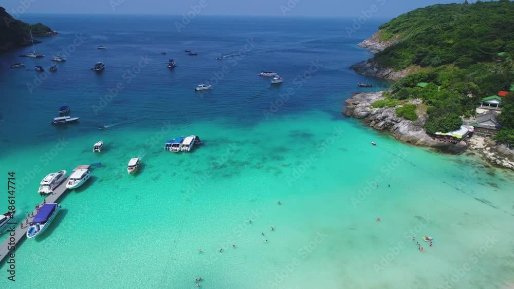Aerial view of wonderful beach in Thailand Aerial view of wonderful beach in Thailand