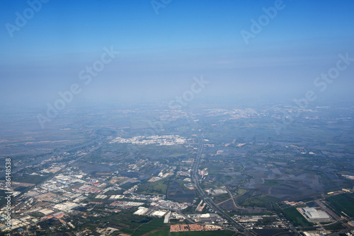 Scenery looking down from the sky