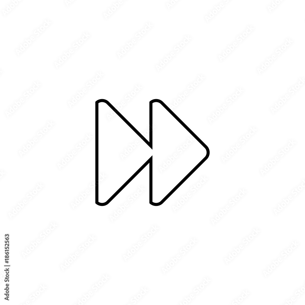 Rewind icon vector Rewind icon vector