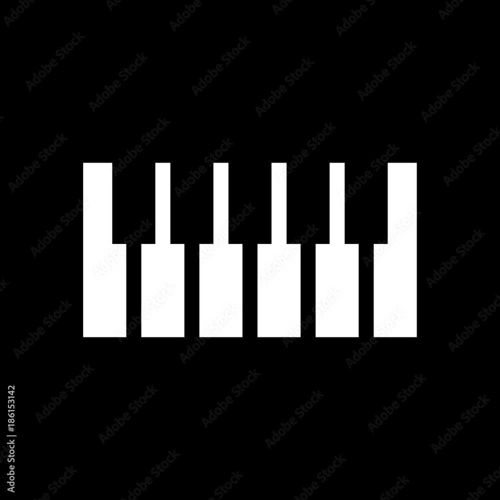 Piano keys vector icon Piano keys vector icon