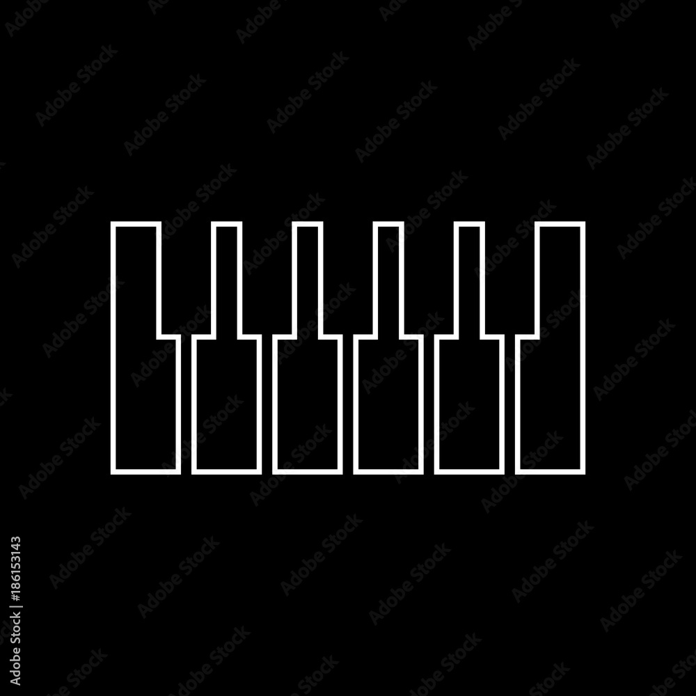 Piano keys vector icon Piano keys vector icon