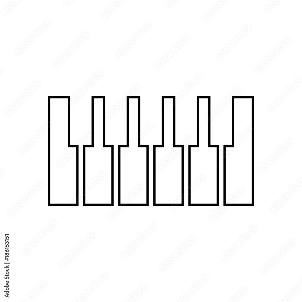 Piano keys vector icon