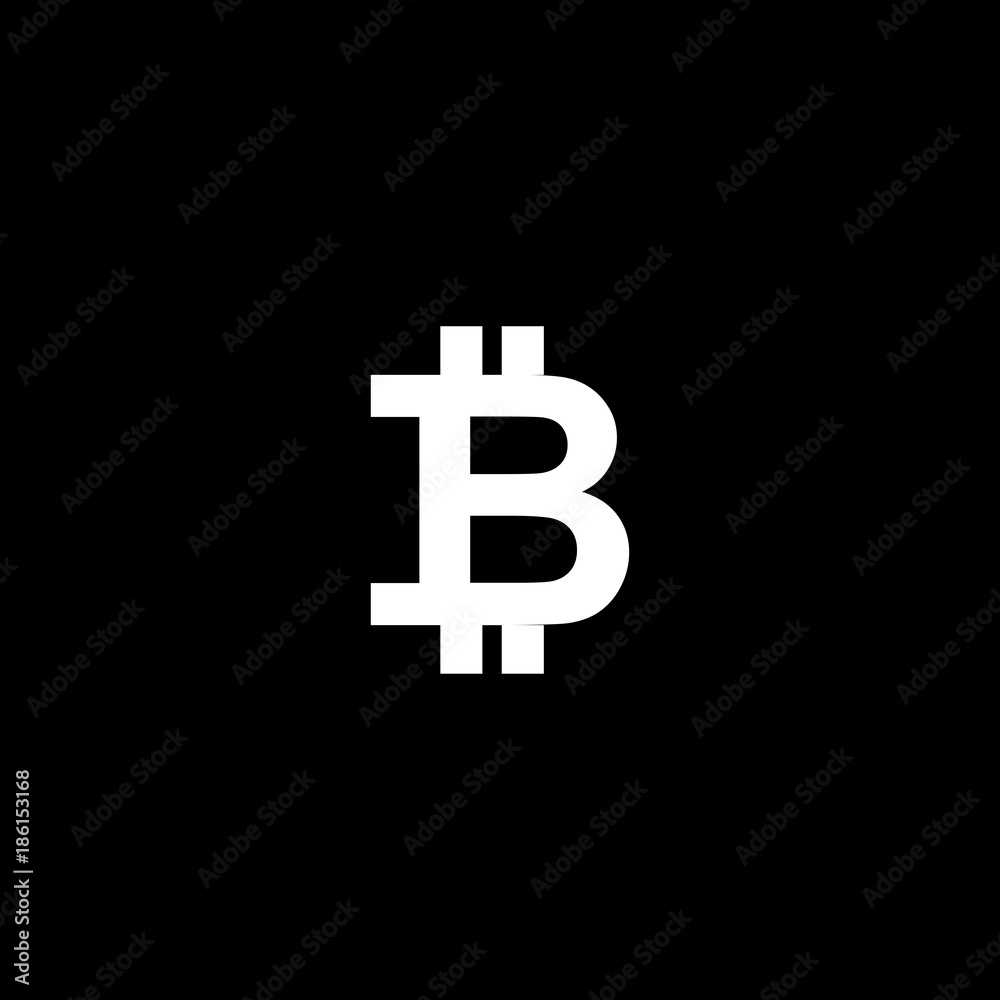 Bitcoin icon vector Bitcoin icon vector