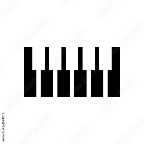 Piano keys vector icon