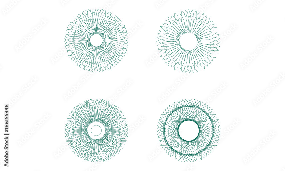 Vector Circular Guilloche Patterns