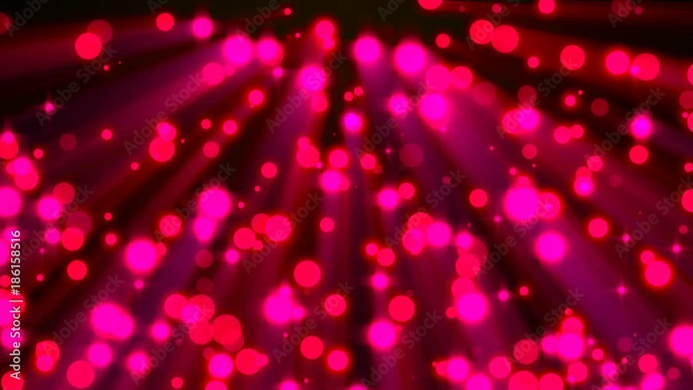 Pink Particles Background. Seamless loop