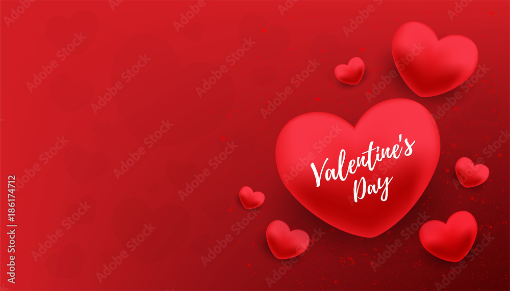 happy valentines day banner vector design