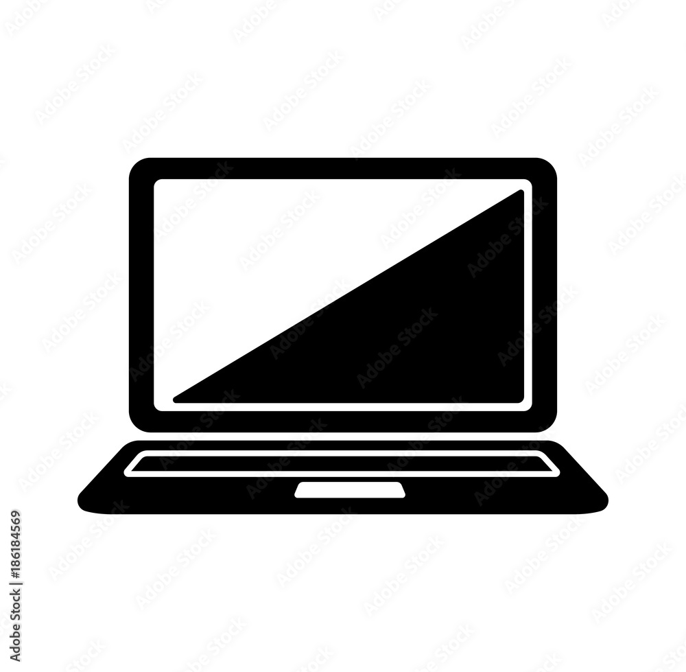 laptop PC / portable computer icon Stock-Vektorgrafik | Adobe Stock