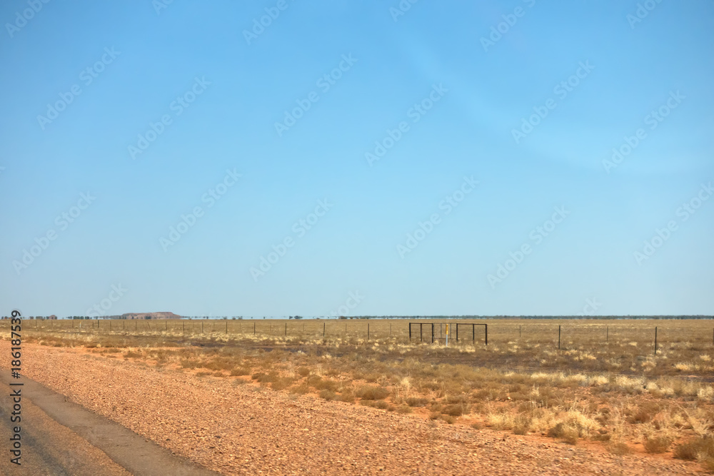 Mirage illusion in Outback Queensland