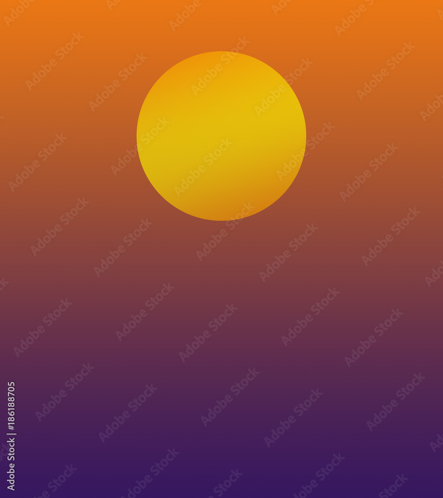 Sunset atmosphere On a purple background Sunset atmosphere On a purple background