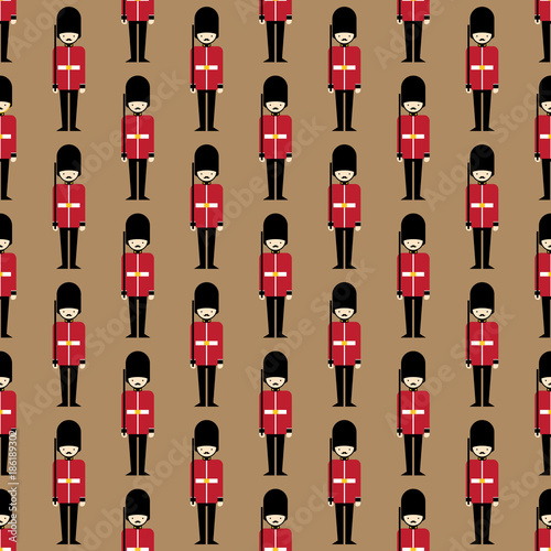 Queen Guard vector seamless pattern wallpaper isolated brown