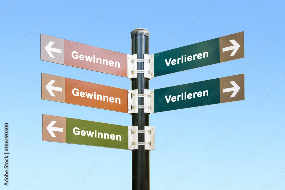 Fototapeta premium Schild 294 - Gewinnen