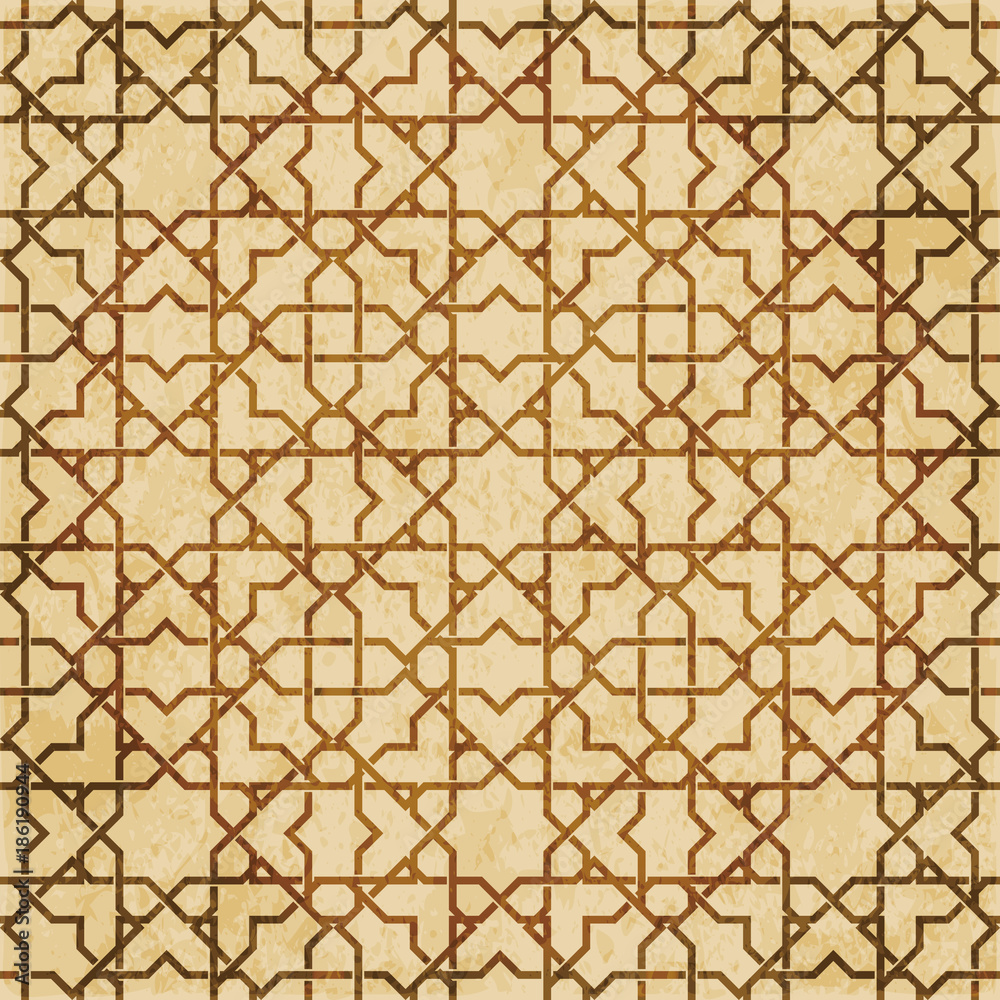 Retro brown Islam seamless geometry pattern background eastern style ornament Retro brown Islam seamless geometry pattern background eastern style ornament