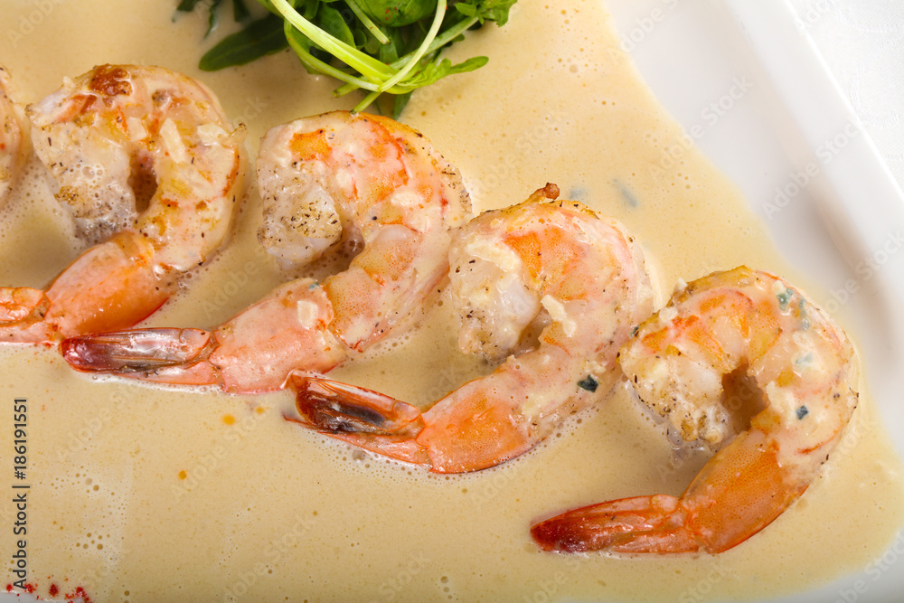 Prawn in cream sauce Prawn in cream sauce