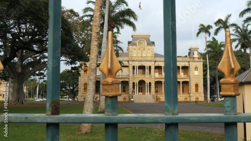 slider shot of iolani palace in honolulu, the only royal palace in the united states