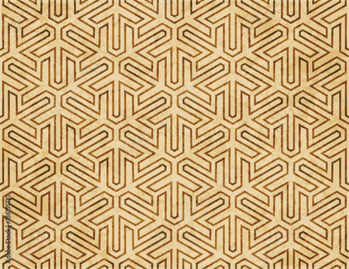 Retro brown Islam seamless geometry pattern background eastern style ornament