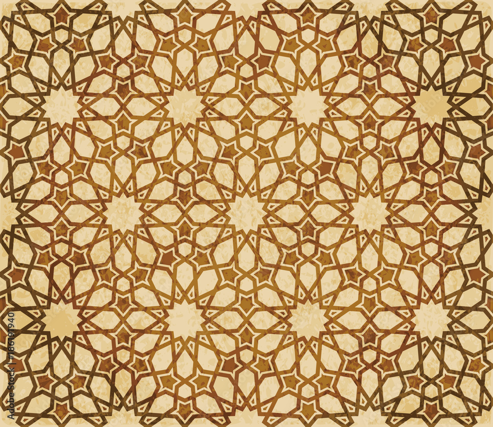 Retro brown Islam seamless geometry pattern background eastern style ornament Retro brown Islam seamless geometry pattern background eastern style ornament