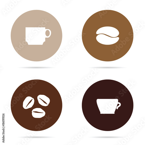 coffee icon set illustration